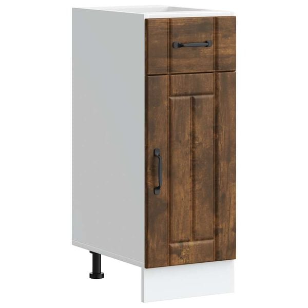 vidaXL Armoire de cuisine Lucca chêne fumé bois ingénierie