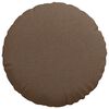 vidaXL Coussins de si&egrave;ge 2 pcs Marron &Oslash;50 x 19 cm tissu