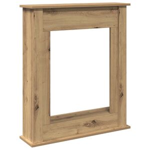 VidaXL Cadre de chemin&eacute;e ch&ecirc;ne artisanal 75x20x87,5 cm bois ing&eacute;nierie
