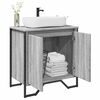 vidaXL Armoire lavabo de salle de bain sonoma gris 60x35x60 cm