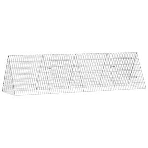 vidaXL Cage &agrave; poules Argent 215 x 55 x 55 cm Acier galvanis&eacute;