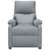vidaXL Fauteuil &eacute;lectrique de massage Gris clair Tissu