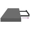 vidaXL &Eacute;tag&egrave;re murale flottante Gris brillant 90x23,5x3,8 cm MDF