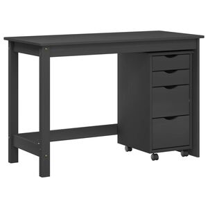 vidaXL Ensemble bureau et cabinet roulant MOSS 2 pc Gris