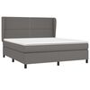 vidaXL Sommier &agrave; lattes de lit avec matelas Gris 180x200 cm Similicuir