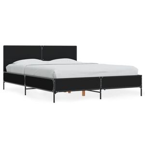 vidaXL Cadre de lit sans matelas noir 140x190 cm