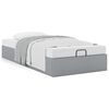 vidaXL Cadre de lit ottoman sans matelas gris clair 100x200 cm tissu