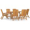 vidaXL Ensemble &agrave; manger de jardin 7 pcs Bois de teck solide