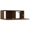 vidaXL Meubles TV 2 pcs ch&ecirc;ne marron 80x30x30 cm bois ing&eacute;nierie