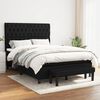 vidaXL Sommier &agrave; lattes de lit avec matelas Noir 140x190 cm Tissu