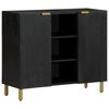 vidaXL Buffet noir 90x33x75 cm bois d'ing&eacute;nierie
