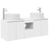 vidaXL Ensemble d'armoire de salle de bain 3 pc Blanc