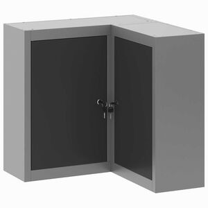 vidaXL Cabinet à Outils avec étagère Noir et gris 55 x 55 x 55 cm