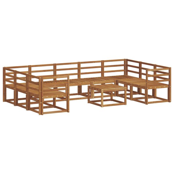 vidaXL Ensemble de canap&eacute;s d'ext&eacute;rieur 10 pcs Naturel