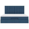 VidaXL Cadre de lit ottoman avec matelas bleu 180x200 cm tissu