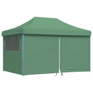 vidaXL Tente de r&eacute;ception pliable escamotable 4 parois lat&eacute;rales vert