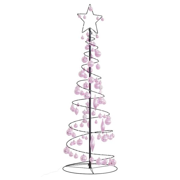 vidaXL Sapin de No&euml;l &agrave; LED avec boules 100 LED blanc chaud 150 cm