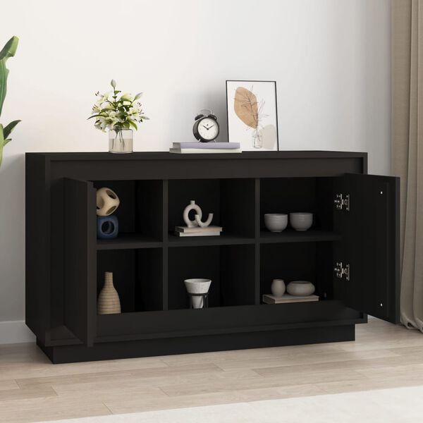 vidaXL Buffet Noir 102x35x60 cm bois d'ingénierie