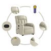 vidaXL Fauteuil inclinable de massage Cr&egrave;me Similicuir