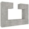 vidaXL Ensemble de meubles TV 6 pcs Gris b&eacute;ton Bois d'ing&eacute;nierie