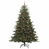 vidaXL Sapin de No&euml;l artificiel Vert 240 cm PVC, m&eacute;tal et plastique