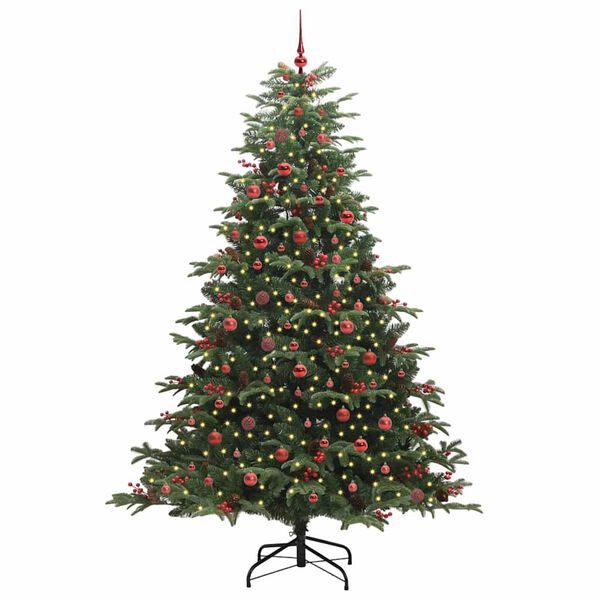 vidaXL Sapin de No&euml;l artificiel Vert 240 cm PVC, m&eacute;tal et plastique