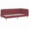 vidaXL Cadre de lit d'angle avec matelas Bordeaux 100 x 200 cm tissu
