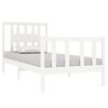 vidaXL Cadre de lit sans matelas blanc bois massif 90x190 cm