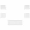 vidaXL Meuble TV muraux 5 pcs avec lumi&egrave;res LED blanc