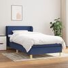 vidaXL Sommier &agrave; lattes de lit avec matelas Bleu 80x200 cm Tissu