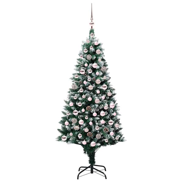 vidaXL Sapin de Noël artificiel Vert 180 cm PVC, Acier et Plastique