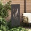 vidaXL &Eacute;cran de confidentialit&eacute; de jardin Floral Noir 50 x 140 cm