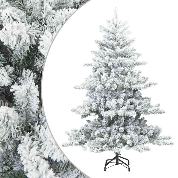 vidaXL Sapin de Noël artificiel à branches pliantes, duveteux de neige