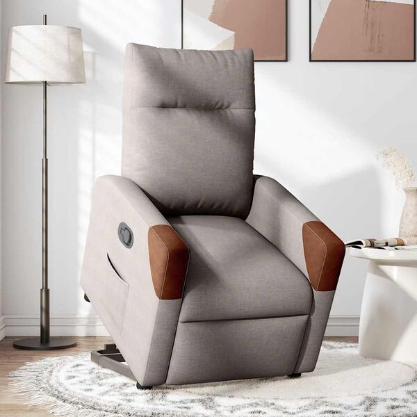vidaXL Fauteuil inclinable taupe tissu