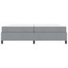 vidaXL Lit &agrave; ressorts avec matelas Gris clair 200 x 200 cm tissu