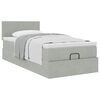 vidaXL Cadre de lit ottoman avec matelas gris clair 80x200 cm velours