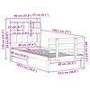 vidaXL Lit biblioth&egrave;que sans matelas 90x190 cm bois de pin massif