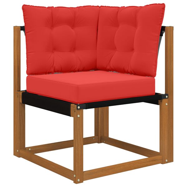 vidaXL Coussin de canap&eacute; d'ext&eacute;rieur 3 pcs Rouge Polyester