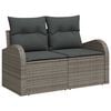 vidaXL Ensemble de canap&eacute; de jardin avec coussin 7 pcs Gris
