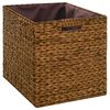 vidaXL Banc avec 2 paniers Jacinthe d'eau 71 x 40 x 42 cm Marron