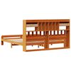 vidaXL Lit biblioth&egrave;que sans matelas cire marron 150x200 cm pin massif