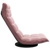 vidaXL Chaise de sol pivotante Rose Velours