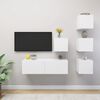 vidaXL Ensemble de meuble TV 5 pcs Blanc Bois d'ingénierie