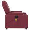 vidaXL Fauteuil de massage inclinable Rouge bordeaux Tissu