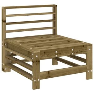 vidaXL Canap&eacute; central de jardin bois de pin impr&eacute;gn&eacute;