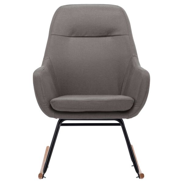 vidaXL Chaise &agrave; bascule Gris clair Tissu