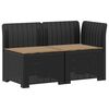 vidaXL Canap&eacute; de jardin 2 places avec coussins look rotin PP