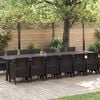 vidaXL Ensemble de salle &agrave; manger de jardin avec coussins 15 pcs PP