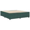 vidaXL Cadre de lit sans matelas vert fonc&eacute; 200x200 cm velours