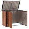vidaXL Bo&icirc;te de Rangement de Jardin Marron 151,5 x 82 x 110,5 cm Acier